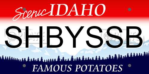 SHBYSSB Idaho License Plate