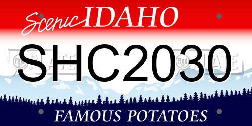 SHC2030 Idaho License Plate