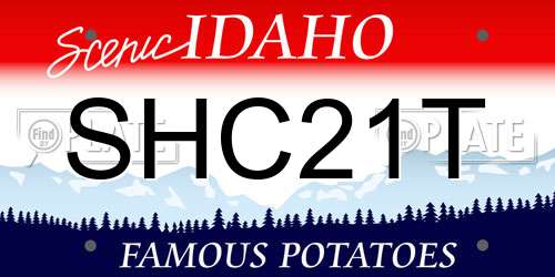 SHC21T Idaho License Plate