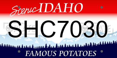 SHC7030 Idaho License Plate