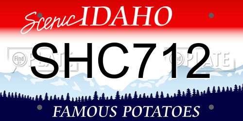 SHC712 Idaho License Plate