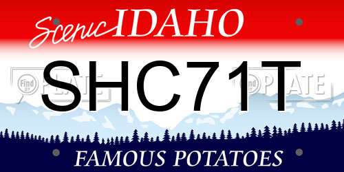 SHC71T Idaho License Plate