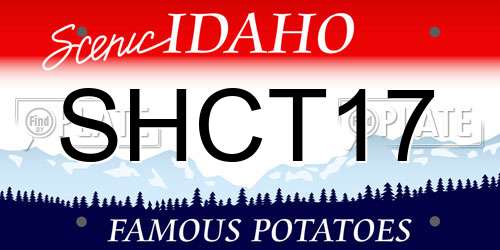 SHCT17 Idaho License Plate