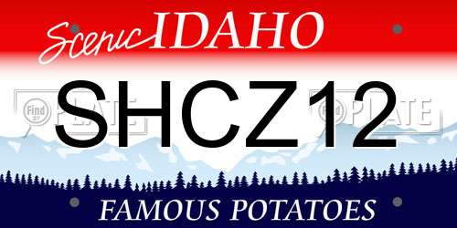 SHCZ12 Idaho License Plate