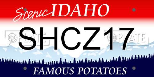 SHCZ17 Idaho License Plate