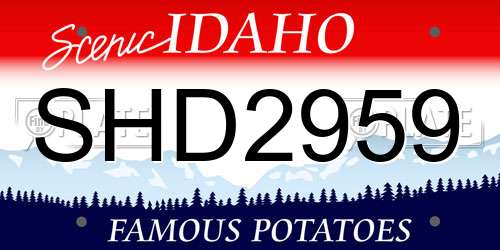 SHD2959 Idaho License Plate