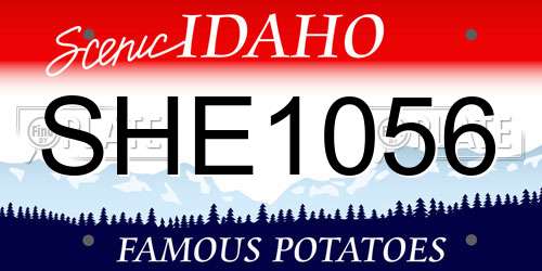 SHE1056 Idaho License Plate
