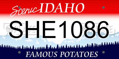 SHE1086 Idaho License Plate