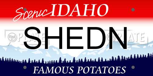 SHEDN Idaho License Plate