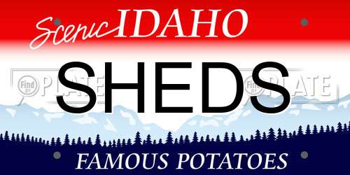 SHEDS Idaho License Plate
