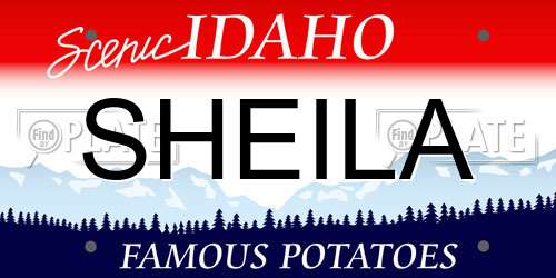SHEILA Idaho License Plate