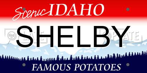 SHELBY Idaho License Plate