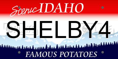 SHELBY4 Idaho License Plate