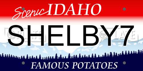 SHELBY7 Idaho License Plate