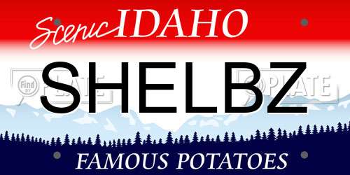 SHELBZ Idaho License Plate