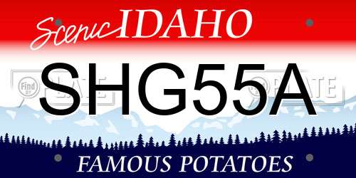 SHG55A Idaho License Plate