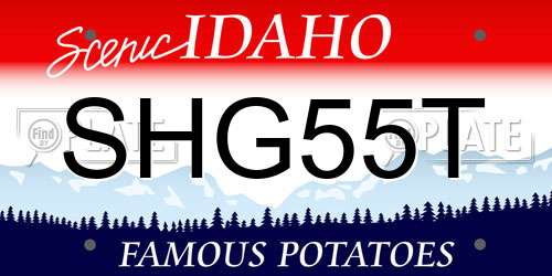 SHG55T Idaho License Plate
