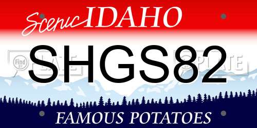 SHGS82 Idaho License Plate