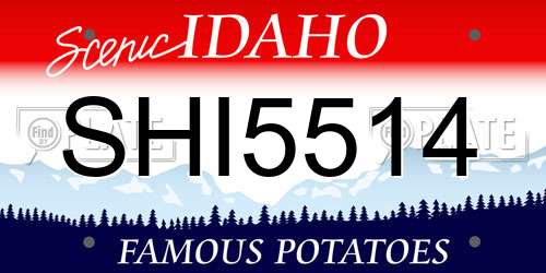 SHI5514 Idaho License Plate