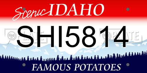 SHI5814 Idaho License Plate