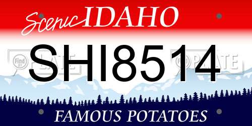 SHI8514 Idaho License Plate