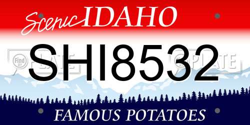 SHI8532 Idaho License Plate