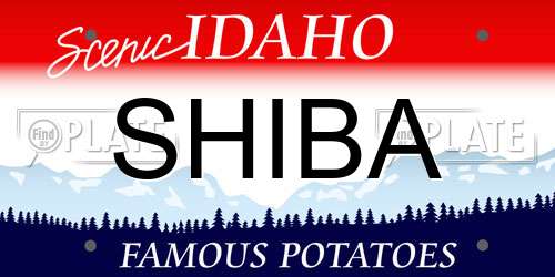 SHIBA Idaho License Plate