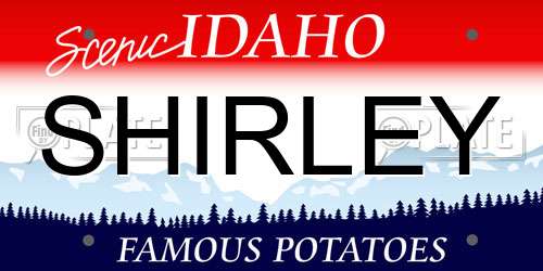 SHIRLEY Idaho License Plate