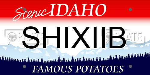 SHIXIIB Idaho License Plate