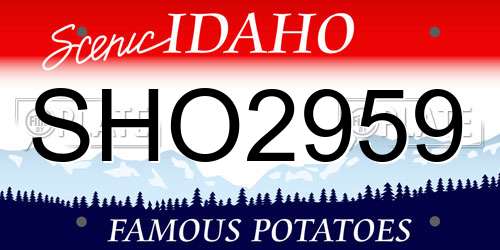 SHO2959 Idaho License Plate