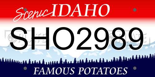 SHO2989 Idaho License Plate