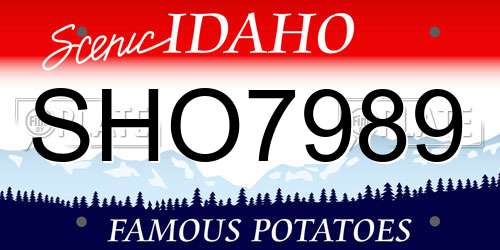 SHO7989 Idaho License Plate