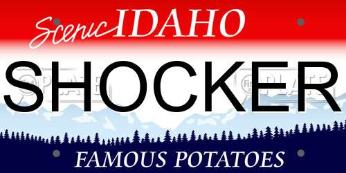 SHOCKER Idaho License Plate