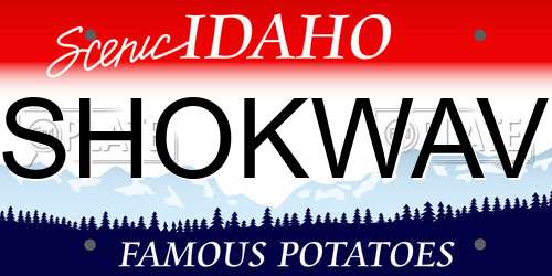 SHOKWAV Idaho License Plate