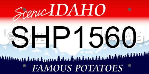 SHP1560 Idaho License Plate