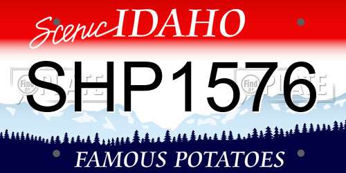 SHP1576 Idaho License Plate