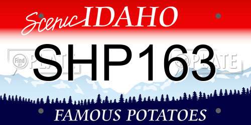 SHP163 Idaho License Plate