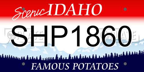 SHP1860 Idaho License Plate