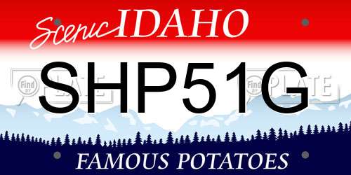 SHP51G Idaho License Plate