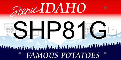 SHP81G Idaho License Plate