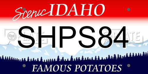 SHPS84 Idaho License Plate
