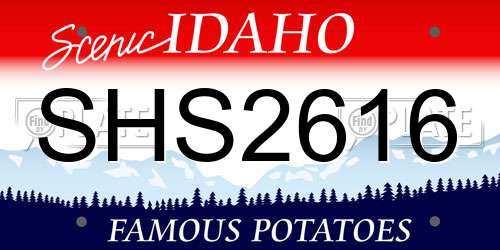SHS2616 Idaho License Plate