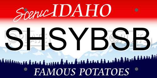 SHSYBSB Idaho License Plate