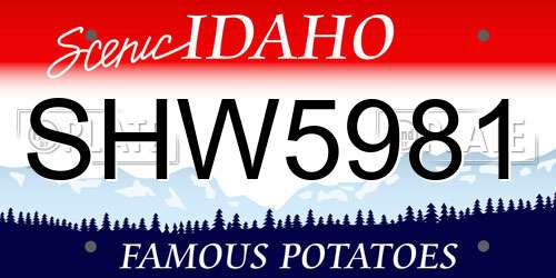 SHW5981 Idaho License Plate