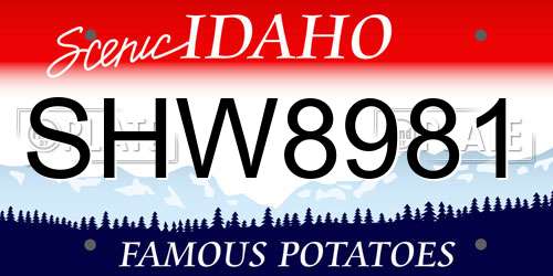SHW8981 Idaho License Plate