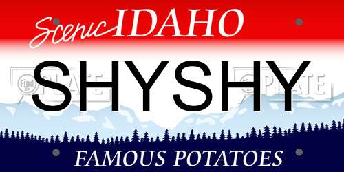 SHYSHY Idaho License Plate