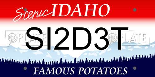 SI2D3T Idaho License Plate