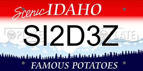 SI2D3Z Idaho License Plate