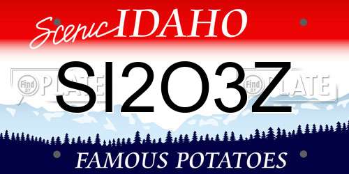 SI2O3Z Idaho License Plate
