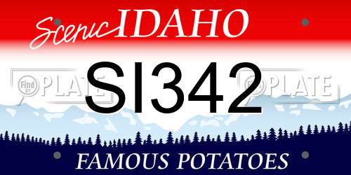 SI342 Idaho License Plate